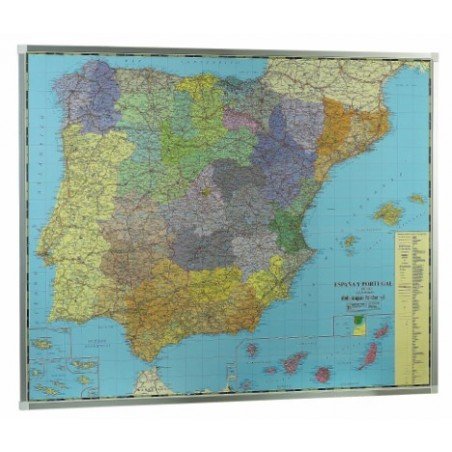 Mapa España base metálica