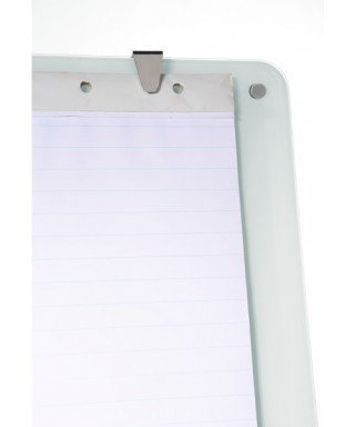 Pizarra de cristal de conferencias móvil blanca magnética